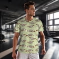 thumbnail image 3 of Wukai Twig Sloth Print Men's Short-Sleeved Mesh T-Shirt,Quick-Dry Short Sleeve Workout T-Shirt-Medium, 3 of 8