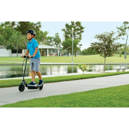 Razor - E100 Glow Electric Scooter w/10 mph Max Speed - Black/Blue