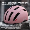 thumbnail image 3 of BATFOX Commute Bike Helmet Urban Scooter Helmet Anti-Scratch with Tail Light and Sun Visor for Youth Adults Women Men （Pink, 21.25-22.83in, M）, 3 of 5