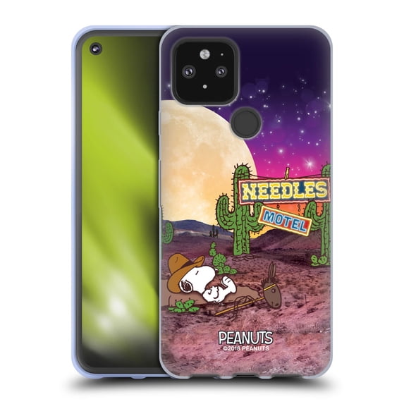 Head Case Designs Officially Licensed Peanuts Snoopy Space Cowboy Nebula Cactus Needles Soft Gel Case Compatible with Google Pixel 5 5G