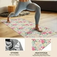 thumbnail image 4 of Pioneer Flower Floral Print Pattern Hot Yoga Mat Towel Non Slip for Hot Yoga - Quick-Drying Yoga Mat Cover with 4 Corner Pockets with Travel Bag - Hot Yoga Towel Non Slip 70"x26", 4 of 6