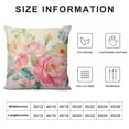 thumbnail image 6 of Nawypu  Pink Peonies Flower Throw Pillow Cover Watercolor Floral Elegance Bloom Leaf Bud Botanical Petal Pillow Case 2pcs Decorative Men Women Boy Girl Room Cushion Cover for Home Couch Bed, 6 of 6
