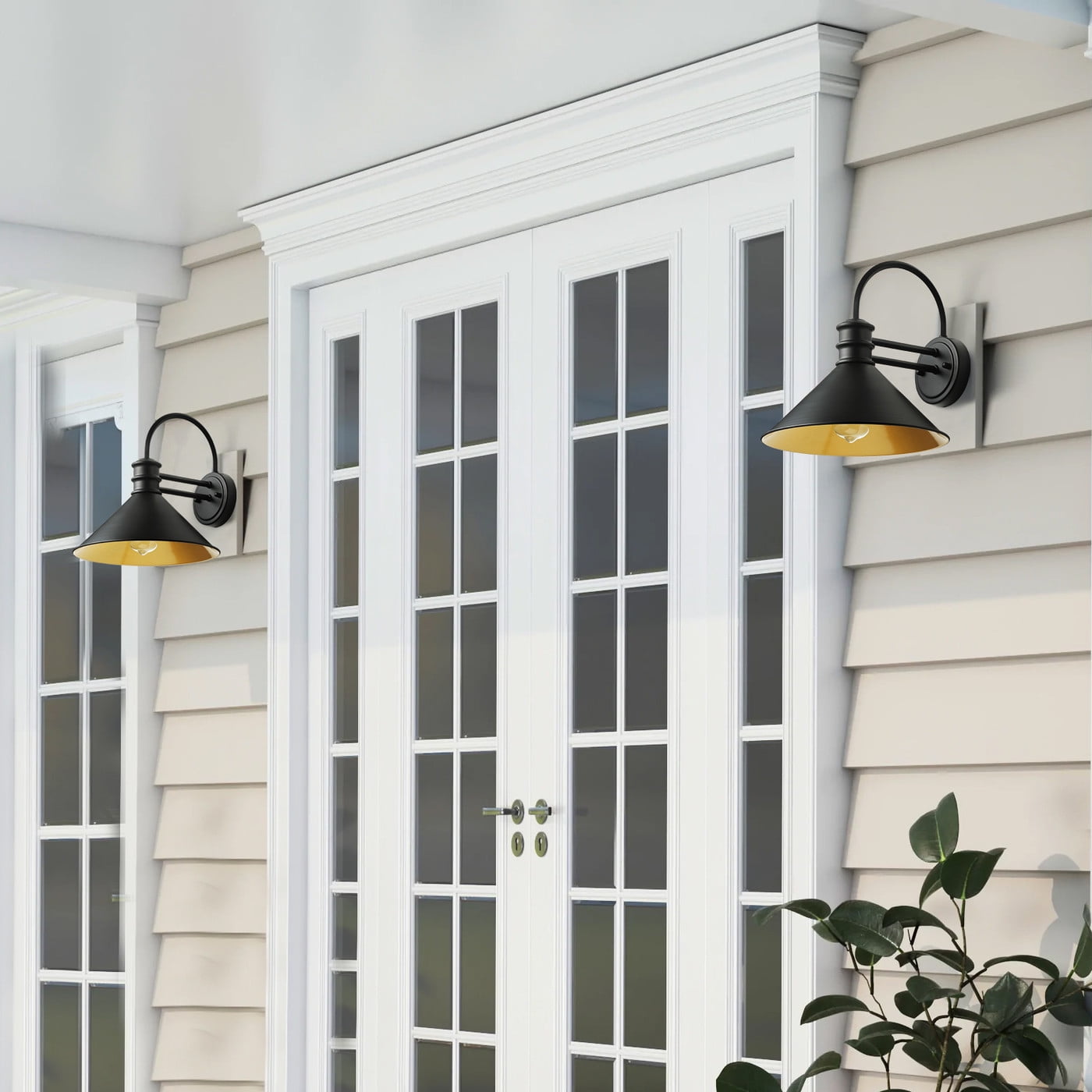 Aiwen Novelty Wall Sconce Classic Black Wall Lamp Modern Indoor Outdoor Light Fixture