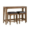 thumbnail image 2 of Ashford Brown Wood 3 Piece Sofa Console Set with Round Tapered Legs, 2 of 7