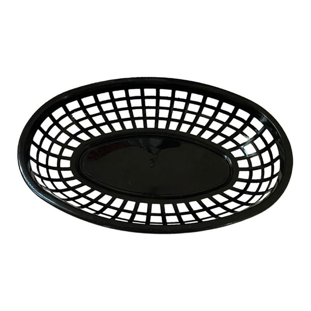 Cesta para Alimentos, Cesta Ovalada para Servicio de Alimentos, Bandeja para Servir Alimentos, Soporte para Sándwiches, Hamburguesas y Papas Fritas, a
