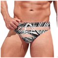 thumbnail image 4 of Youmylove Mens Summer Breathable Printed Swim Trunks Pants Swimwear Shorts Slim Wear Swim Bottoms Briefs Holiday Swim Wear, 4 of 5