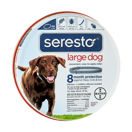 Bayer Seresto Flea and Tick Collar for Large Dogs, 8 Month Protection - 0