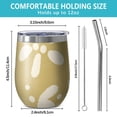 thumbnail image 5 of Floral 12oz Stainless Steel Insulated Wine Tumbler with Lid and Straw – Double Wall Vacuum Mug for Hot & Cold Drinks, 304 Steel Interior, Sweat-Free Design,Thanksgiving,Christmas, Spring,Flower, 5 of 5