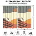 thumbnail image 2 of Modern Abstract Geometric Lines Boho Curtains-Blackout Curtains Bedroom Decor Living Room Darkening Grommet Window Drapes 2 Panels Set 52"x 84", 2 of 2