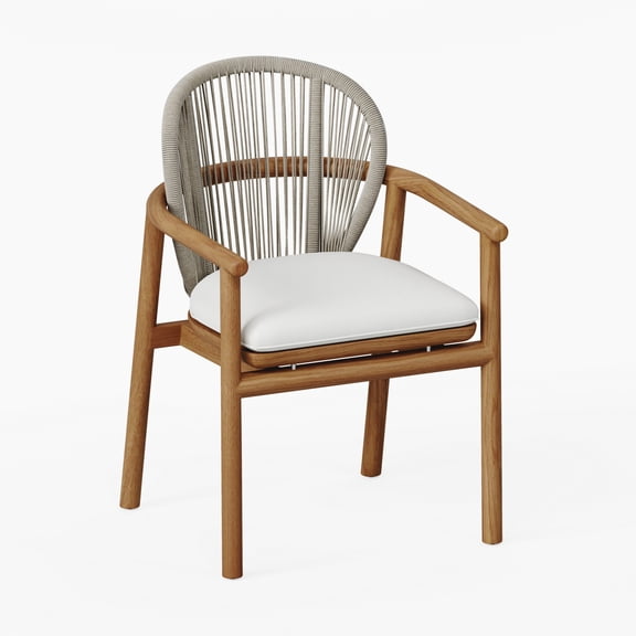 Qty 1 - Grade-A Teak Wood Luxurious Solo / Single Fensee Arm Chairs #56FNAA