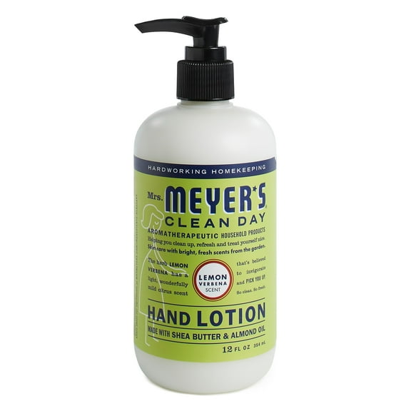 Mrs. Meyer's Clean Day Hand Lotion, Lemon Verbena Scent, 12 Ounce Bottle