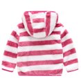 thumbnail image 4 of Fozruso Fleece Jacket Kids Girls 5-6 Years,Boys Outwear Zipper Toddler Warm Striped Kids Hooded Thick Coat Baby Girls Girls Coat&jacket Red, 4 of 6