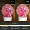 thumbnail image 3 of Naloa Pink Balloon Puppy Art Acrylic LED Night Light Custom LED Lights Personalized Nightlight Customized Gifts for Family Couples Friends, 3 of 9
