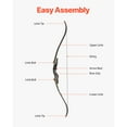 thumbnail image 3 of KFFKFF 60-Inch Wooden Takedown Recurve Bow Kit, Right-Handed Ergonomic Design for Archery, Includes Bow and Arrows, Suitable for Outdoor Target Practice, Hunting, and Skill Development, 35 lbs, 3 of 9
