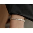 thumbnail image 3 of Women's Tennis Bracelet 9Ct Baguette Cut Natural Moissanite Diamond 14K Yellow Gold Plated 7", 3 of 5