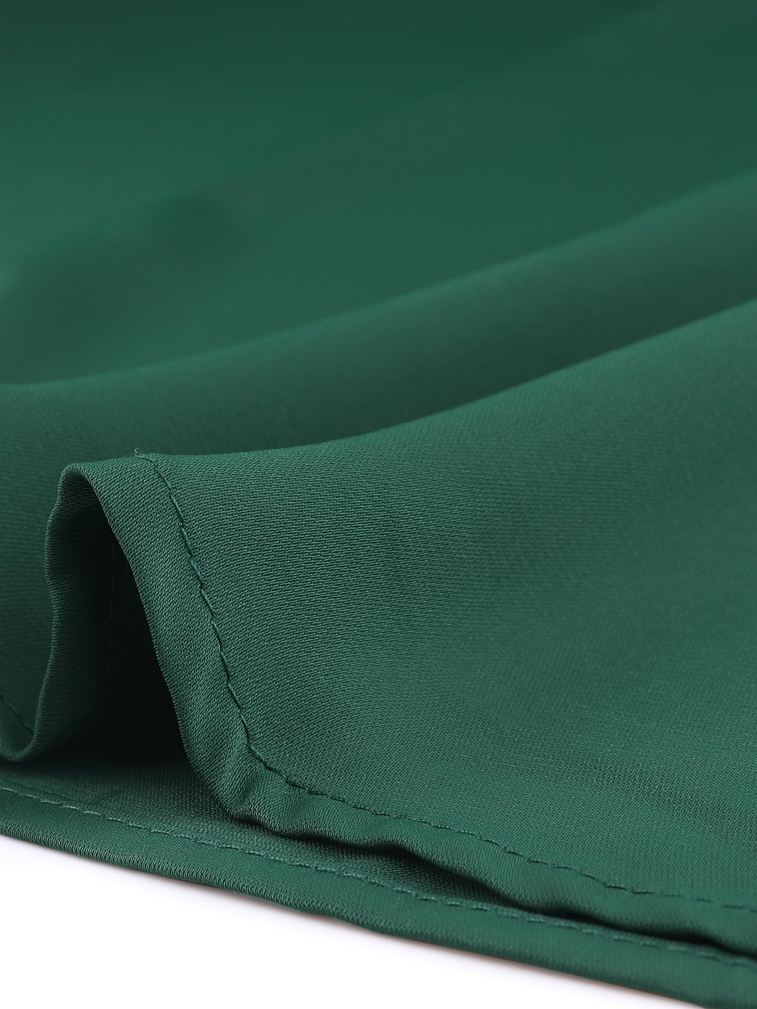 Unique Bargains Women's Chiffon Semi Sheer Long Sleeves Keyhole Neck Blouse M Dark Green