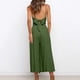 thumbnail image 3 of Gibobby pantalones siameses Mono de pierna ancha informal de cintura alta con tirantes de verano para mujer con bolsillos(Verdinegro， S), 3 of 5