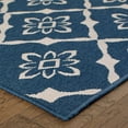thumbnail image 2 of Oriental Weavers Meridian Area Rug 5703B Navy Diamonds Leaves 5' 3" x 7' 6" Rectangle, 2 of 4