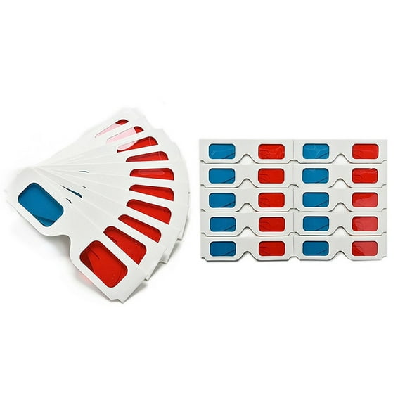 MLINS 3D Movie Glasses Made of Paper and Plastic Lightweight and Safe for Home Cinema Use 50pcs