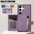 thumbnail image 4 of SaniMore for Samsung Galaxy S22 Ultra Case, Magnetic Wallet Case with Shoulder & Wrist Strap for Women/Girls, PU Leather Card Holder Flip Kickstand Cover for Samsung Galaxy S22 Ultra 5G, Purple, 4 of 8