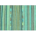 thumbnail image 1 of Ahgly Company Indoor Rectangle Abstract Light Blue Modern Area Rugs, 2' x 5', 1 of 4