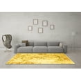 thumbnail image 3 of Ahgly Company Machine Washable Indoor Round Persian Yellow Traditional Area Rugs, 7' Round, 3 of 4