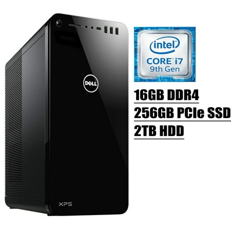 Dell XPS 8930 2020 Premium Gaming Desktop I 9th Gen Intel Octa-Core i7-9700 up to 4.7GHz I 16GB DDR4 256GB PCIe SSD 2TB HDD I RTX 2060 6GB GDDR6 MaxxAudio HDMI USB-C Win 10