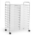 thumbnail image 1 of Gymax Office Rolling Cart 20 Storage Drawers Scrapbook Paper Studio Organizer Clear, 1 of 10