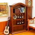 thumbnail image 2 of Librería Dollhouse Furniture en miniatura con tapa arqueada de madera, 2 of 3