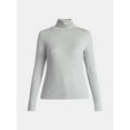thumbnail image 6 of Time and Tru Women's Ribbed Turtleneck with Long Sleeves, Sizes XS-XXXL, 6 of 6