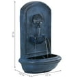 thumbnail image 3 of Sunnydaze Seaside Outdoor Solar Wall Fountain with Battery Backup, Lead Finish, 3 of 8