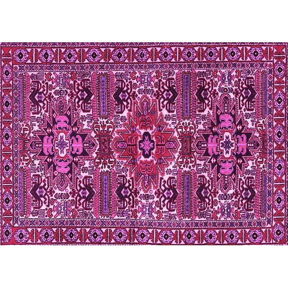 Ahgly Company Indoor Rectangle Persian Pink Traditional Area Rugs, 4' x 6'