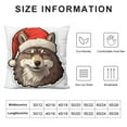 thumbnail image 5 of HENGT  Christmas Pillow Covers Christmas Decor,Merry Christmas Wild Animals Deer Bear Wolf Cheetah Decorative Throw Pillow Covers, 5 of 5