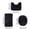 Black, variant on VWRXBZ Bathroom Rug Set, Solid Color Bath Mats 3 Set Bathroom Rugs for 3 Pcs Toilet Mats Universal Soft Comfortable Water Absorption Non-Slip Thick Machine Washable Easier to Dry Dark