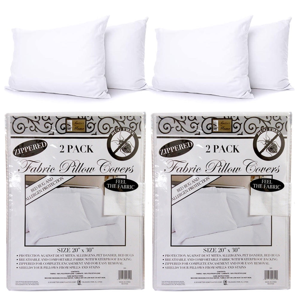 Details about   CIRCLESHOME Zippered Pillow Protectors Standard 8 Pack 100% Cotton Breathable... 