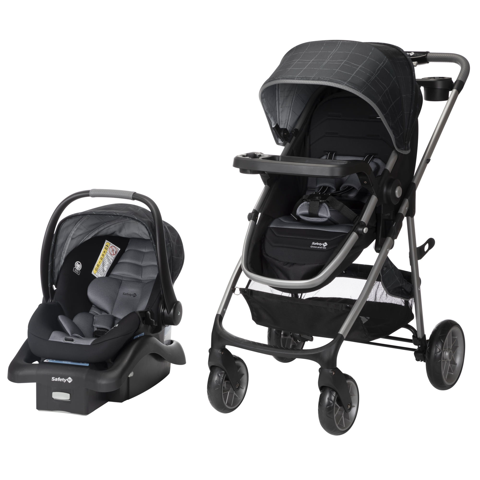 Safety 1st Deluxe Grow and Go Flex 8-in-1 Travel System Stroller and Car Seat, High Street, Infant