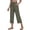 Khaki, variant on Womens Fashion Summer Essentials Clothing Women's Loose Casual Cotton and Linen Cropped Pants without Back Pockets Casual Pants for Women