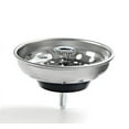 thumbnail image 1 of Paquete de 2 - Colador de fregadero de cocina y tapón Combo Basket Clip de resorte Reemplazo para drenaje estándar, Cesta y varilla de acero inoxidable, Tope de goma en la parte inferior Adepaton ZJWJ814, 1 of 7