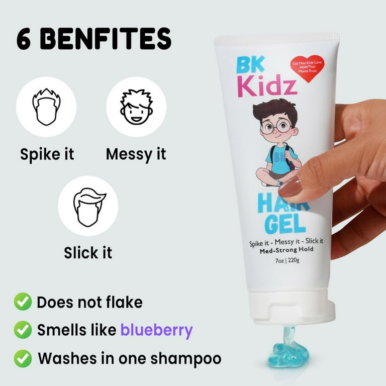 Bonsai Kids Hair Gel Wax, Boys Hair Gel, 7oz, Med to Strong Hold