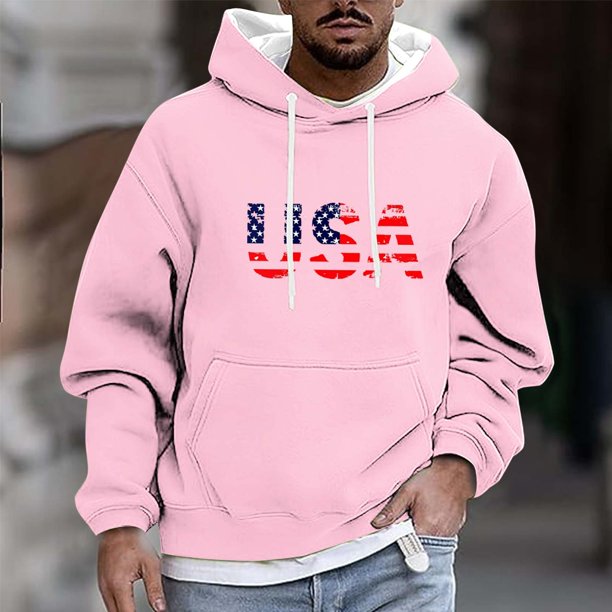 Sudadera con capucha para hombre, informal, a la moda, con estampado, con cordón, de manga larga, de poliéster
