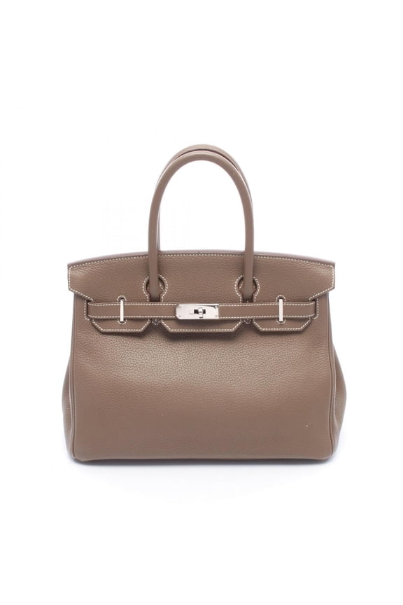 Pre-Owned Hermes Birkin 30 Handbag, Leather, Taurillon Clemence Women's, Gray