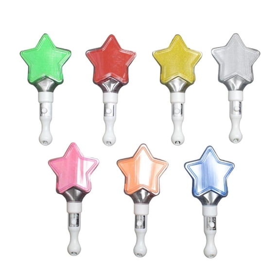 Mardi Gras Spot 8.5" LED Star Wand with White Handle - Assorted Colors (Each)