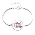 thumbnail image 1 of Cancer Awareness Bracelet for Women - Inspirational Ribbon Trinkets and Accessories Promoting Strength and Courage, 1 of 3