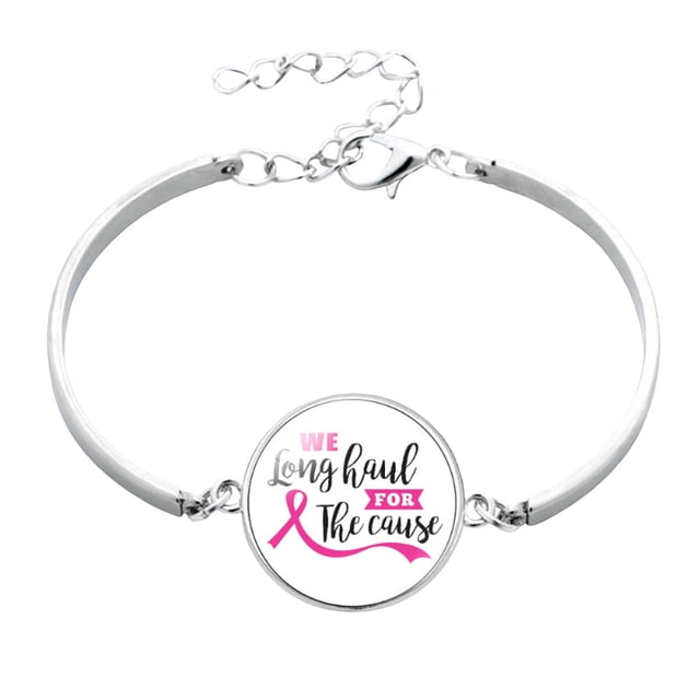Cancer Awareness Bracelet for Women - Inspirational Ribbon Trinkets and Accessories Promoting Strength and Courage
