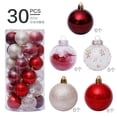 thumbnail image 2 of Xihbxyly Adornos Navideños, 30 Piezas de Plástico Transparente, Diseño de Nieve Pintado a Mano, Ligeros y Fáciles de Colgar, Decoración para Ventana de Árbol de Navidad, Realza El Ambiente Festivo., 2 of 2