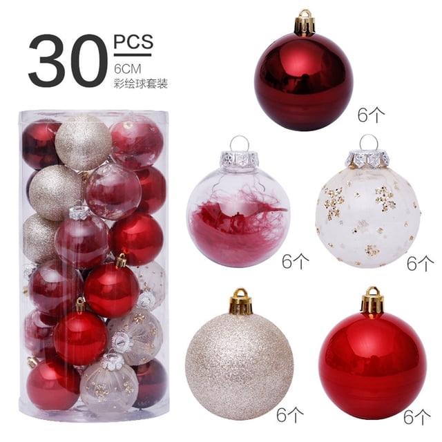 Xihbxyly Adornos Navideños, 30 Piezas de Plástico Transparente, Diseño de Nieve Pintado a Mano, Ligeros y Fáciles de Colgar, Decoración para Ventana de Árbol de Navidad, Realza El Ambiente Festivo.