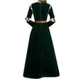 thumbnail image 5 of LYXSSBYX Fall Dresses for Women Long Sleeve Woman Fashion Solid Vintage Retro Princess Dress Halloween Cosplay Dress, 5 of 9