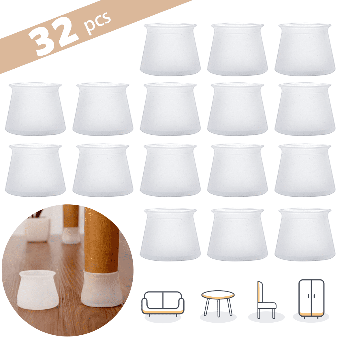 Dining Room Chair Leg Protectors : Jacquard Dining Room Chair Slipcovers Set Stretch ... : Set of 32 chair, table leg pads, furniture knit socks, floor protectors, l by blancho bedding $18 the furniture knit socks will protect your hardwood, bamboo, laminate and tile floors from scratches and mars with their heavy duty thickness.