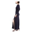 thumbnail image 3 of Vince Camuto Womens Embellished Drapey Evening Dress Navy 8, 3 of 4