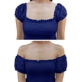 thumbnail image 6 of Anna-Kaci Womens Off Shoulder Boho Lace Semi Sheer Smocked Party Maxi Long Dress, 6 of 7